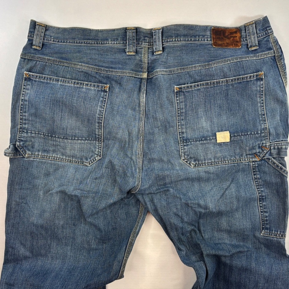 Ralph Lauren Polo Co Jeans Mens 42x32 Blue Wyatt Carpenter Loose Baggy Faded Y2K - Picture 10 of 14